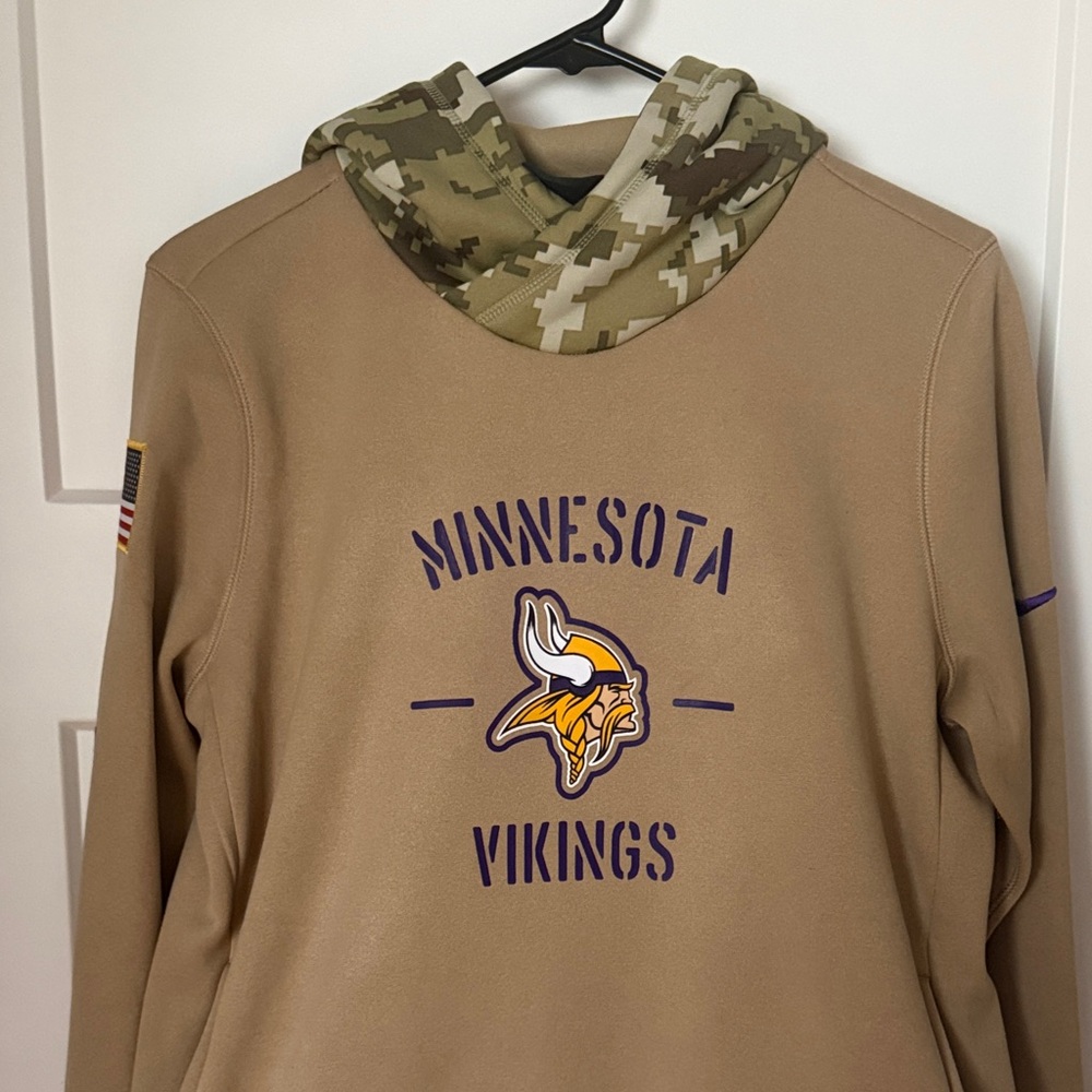 Nike Minnesota Vikings Tan Camo Hooded Sweatshirt